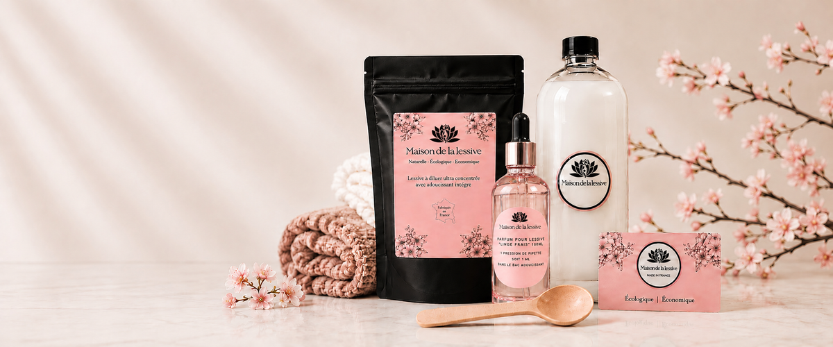 Maison de la Lessive pour une lessive avec adoucissant intégré, Pas Chère et efficace sur les taches