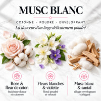 Parfum de linge - Parfum de lessive Musc Blanc